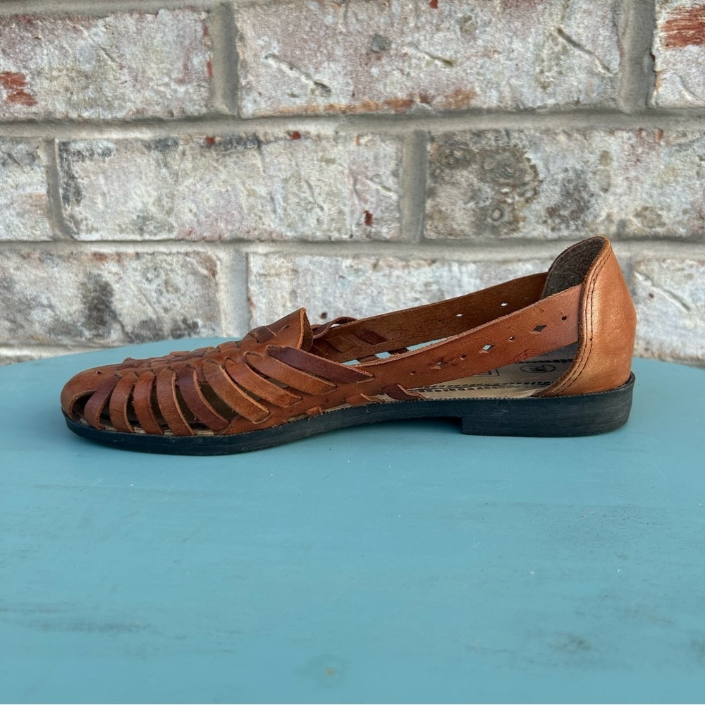 Basic Editions Tan Leather Sandals - image 4